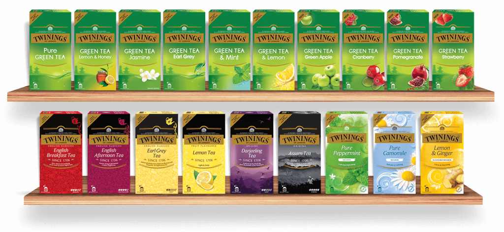 بسته بندی های چای و دمنوش شرکت Twinings (قدیمی ترین شرکت چای و دمنوش)